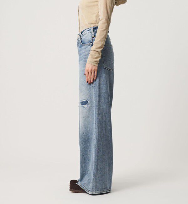 BEAUTY&YOUTH UNITED ARROWS「【別注】＜NEEDBY heritage＞ワイドフレア デニムパンツ/コバルト」|デニム|