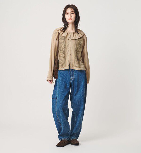 BEAUTY&YOUTH UNITED ARROWS「エンブロイダリー フリルカラー シャツ」|シャツ・ブラウス|
