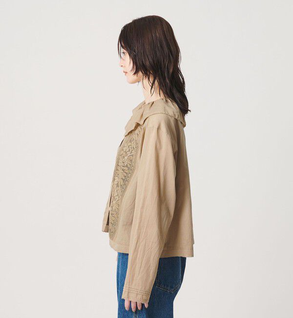 BEAUTY&YOUTH UNITED ARROWS「エンブロイダリー フリルカラー シャツ」|シャツ・ブラウス|