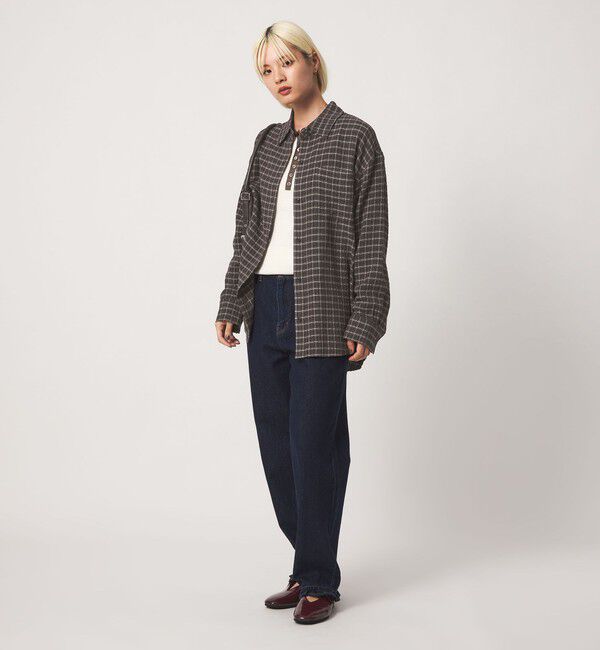 BEAUTY&YOUTH UNITED ARROWS「レーヨンブレンド チェック オーバーサイズシャツ」|シャツ・ブラウス|