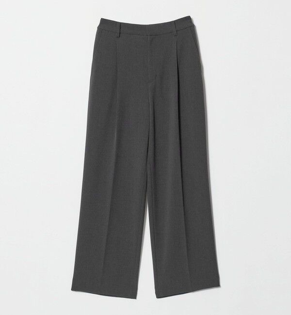 BEAUTY&YOUTH UNITED ARROWS「ポリエステルブレンド メランジ バックゴム ストレートパンツ 防シワ ウォッシャブル」|スラックス|DK.GRAY