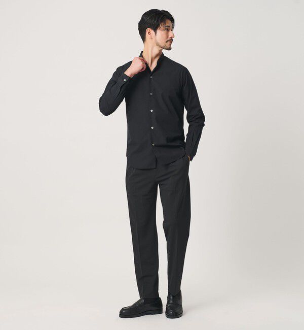 BEAUTY&YOUTH UNITED ARROWS「【WEB限定 WARDROBE SMART】コットン バンドカラー スキッパー シャツ」|シャツ・ブラウス|
