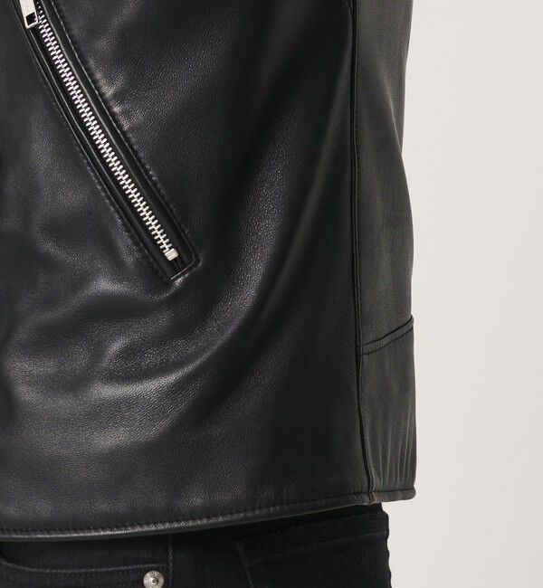 BEAUTY&YOUTH UNITED ARROWS「【WEB限定 WARDROBE SMART】 シープ ダブル ライダースジャケット」|ライダースジャケット|