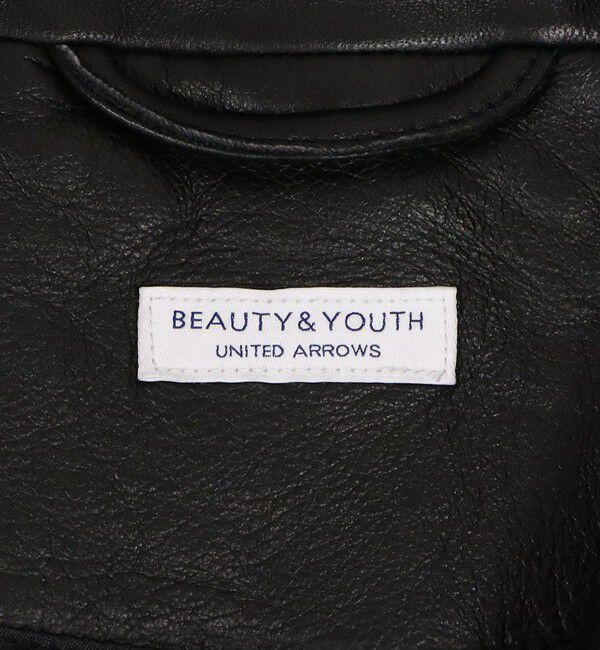 BEAUTY&YOUTH UNITED ARROWS「【WEB限定 WARDROBE SMART】 シープ ダブル ライダースジャケット」|ライダースジャケット|