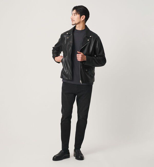 BEAUTY&YOUTH UNITED ARROWS「【WEB限定 WARDROBE SMART】 シープ ダブル ライダースジャケット」|ライダースジャケット|