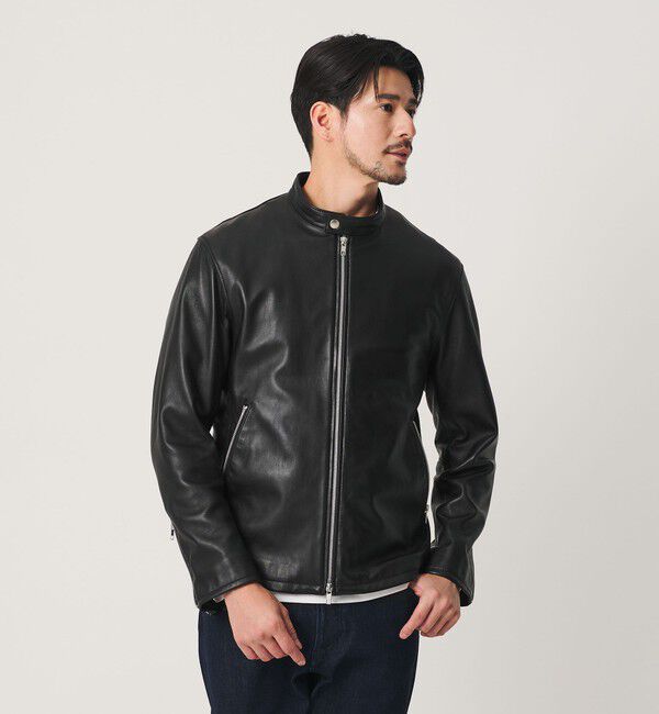 BEAUTY&YOUTH UNITED ARROWS「【WEB限定 WARDROBE SMART】 シープ シングル ライダースジャケット	」|ライダースジャケット|