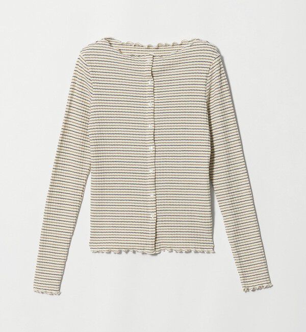 BEAUTY&YOUTH UNITED ARROWS「コットン タックリブ ボーダー＆ソリッド カーディガン」|カーディガン|OFF WHITE
