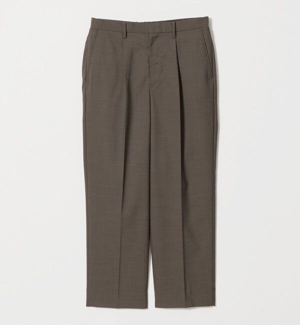 BEAUTY&YOUTH UNITED ARROWS「ウールブレンド 1プリーツ テーパード スラックス NO.9 ウォッシャブル」|チノ|MOCA
