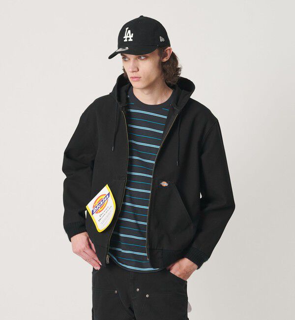 California General Store「＜Dickies &times; CGS.＞ダック フード ジャケット」|ブルゾン・スタジャン|BLACK
