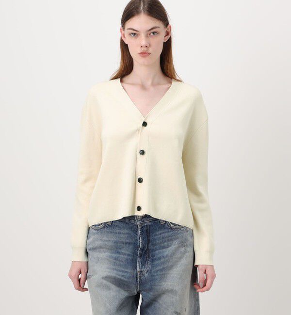 Edition「ELS cotton Vネックカーディガン」|カーディガン|
