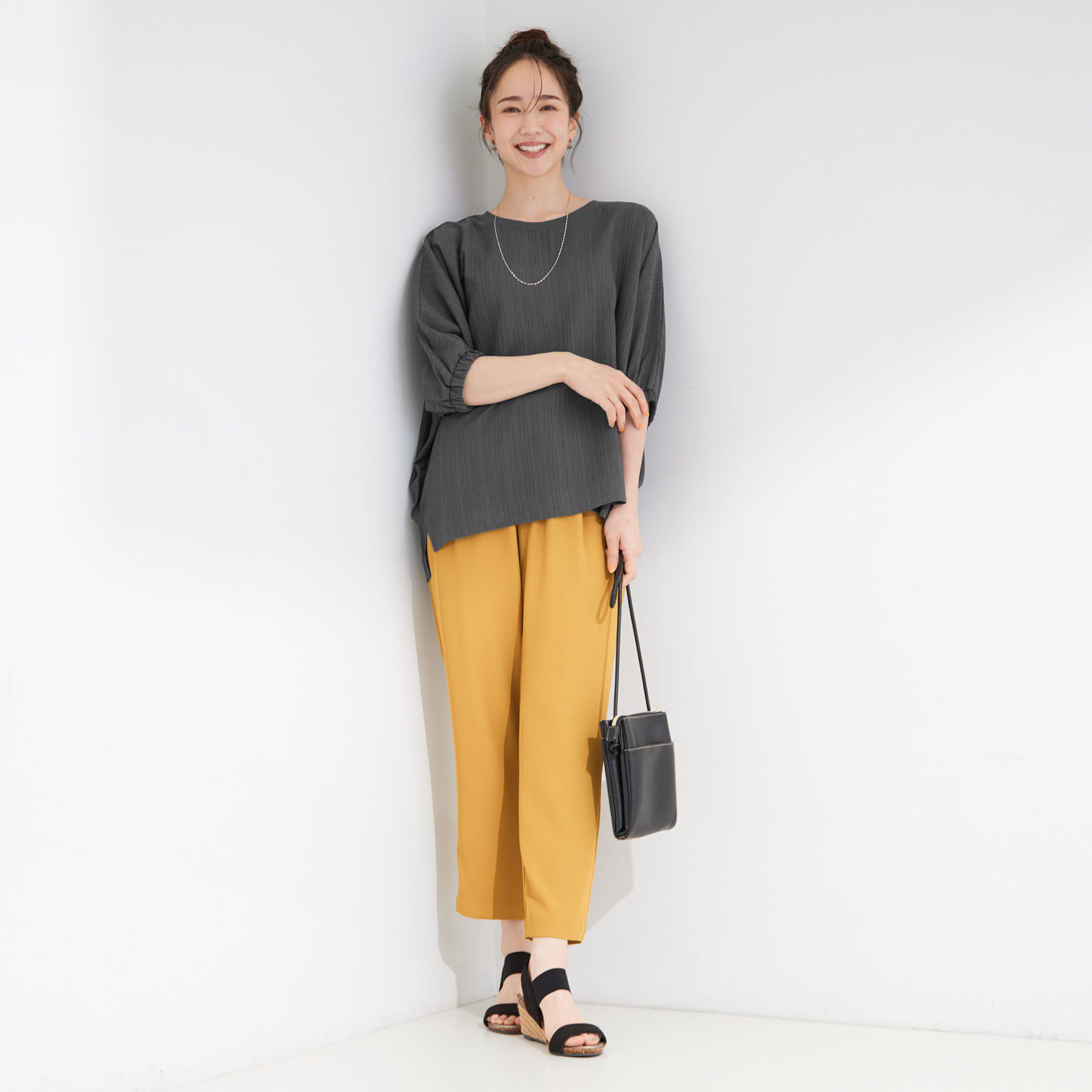 SHOO･LA･RUE「【インせず着られる/洗濯後しわになりにくい】しぼしぼドルマンブラウス」|シャツ・ブラウス|