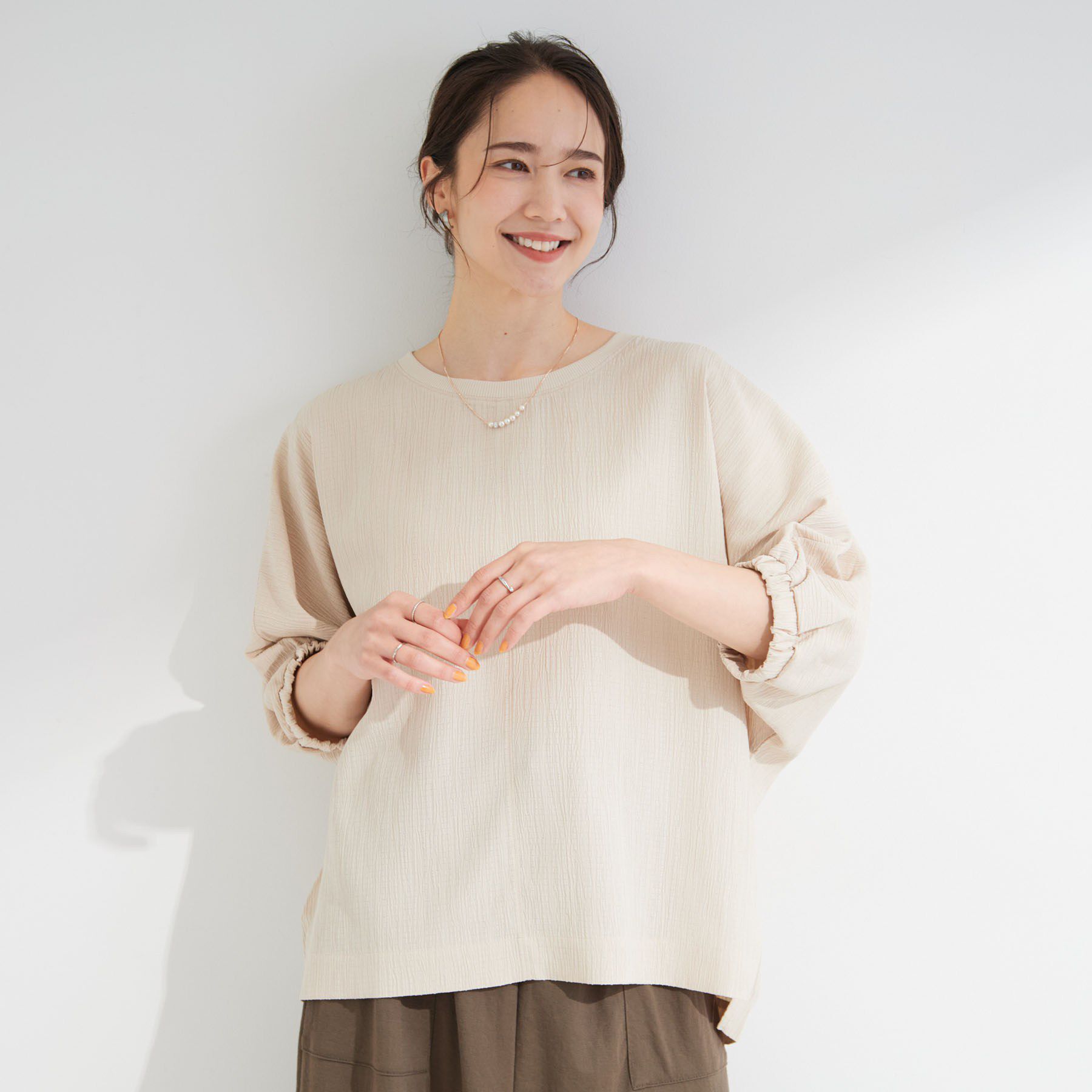 SHOO･LA･RUE「【インせず着られる/洗濯後しわになりにくい】しぼしぼドルマンブラウス」|シャツ・ブラウス|