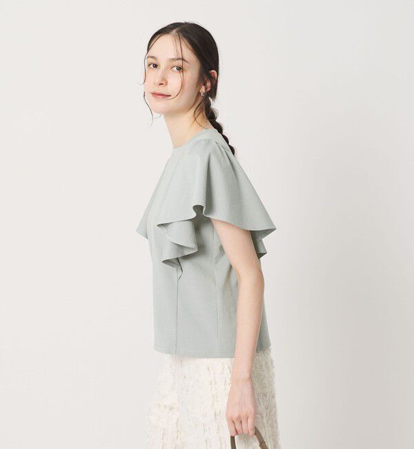 BEAUTY&YOUTH UNITED ARROWS「【WEB限定】ラッフル フリルスリーブプルオーバー 遮熱 吸水速乾」|Tシャツ・カットソー|