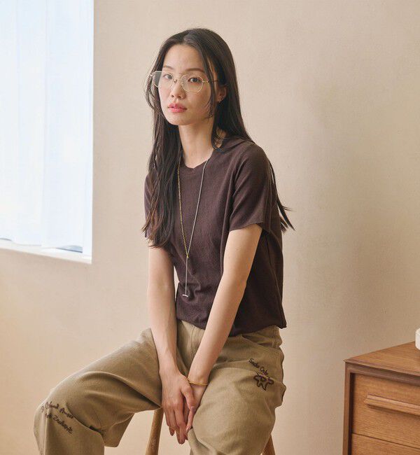 BEAUTY&YOUTH UNITED ARROWS「コットンポリエステル ラメ ショートスリーブ カットソー」|Tシャツ・カットソー|MD.BROWN