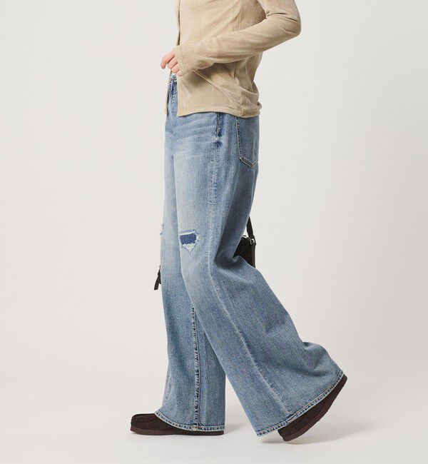BEAUTY&YOUTH UNITED ARROWS「【別注】＜NEEDBY heritage＞ワイドフレア デニムパンツ/コバルト」|デニム|