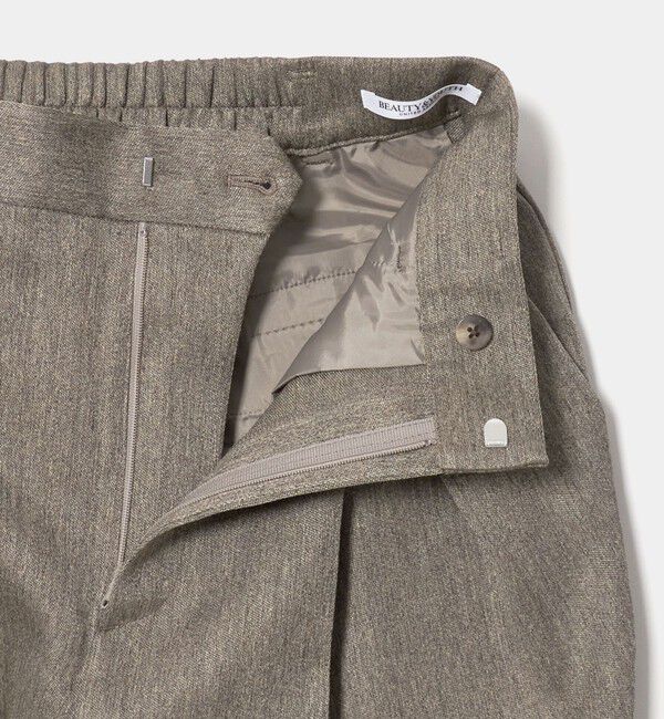 BEAUTY&YOUTH UNITED ARROWS「ツイードライク レイヤータック ワイドパンツ ウォッシャブル」|その他|