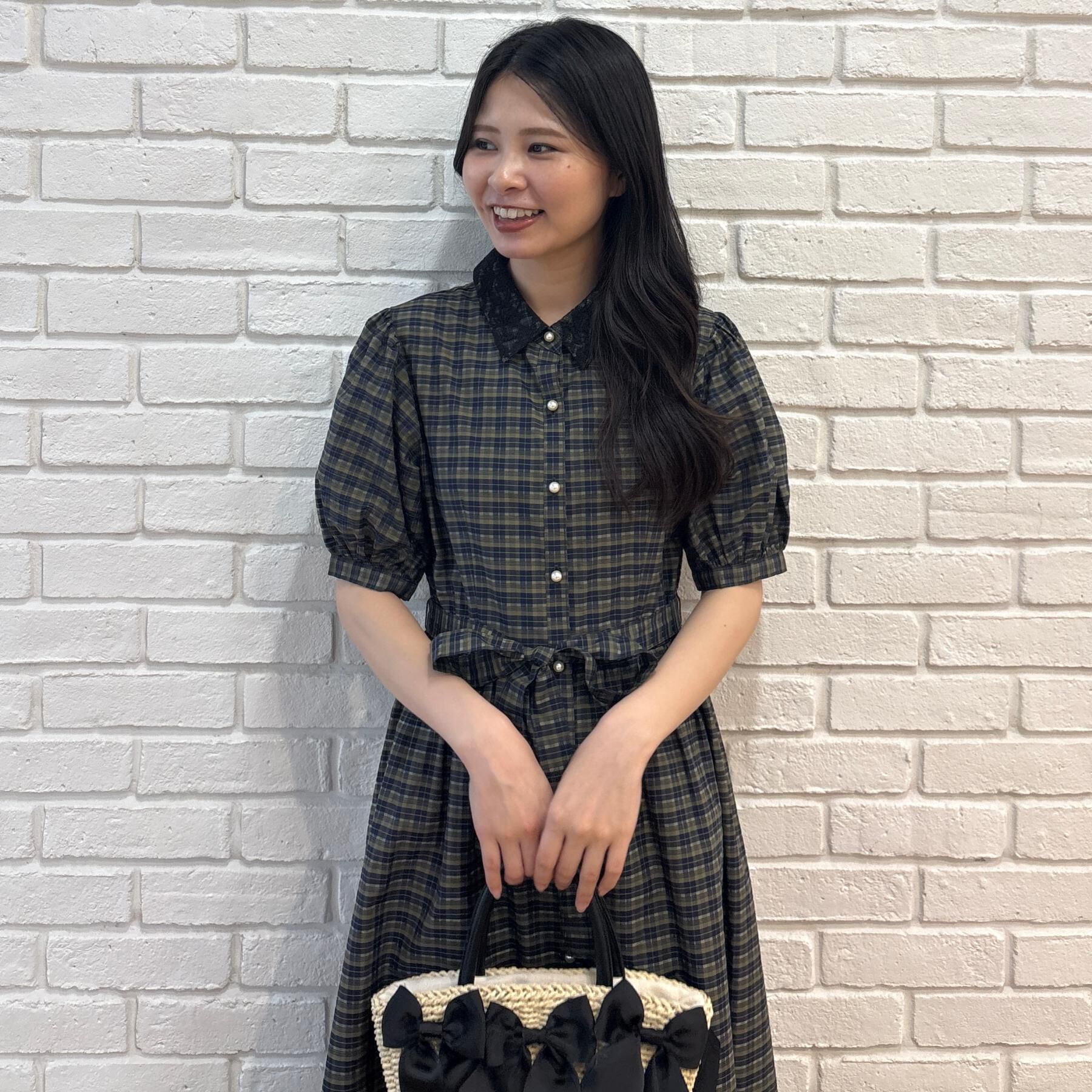 Couture broach「【大人の甘辛バランス】チェック柄ワンピース」|ワンピース|