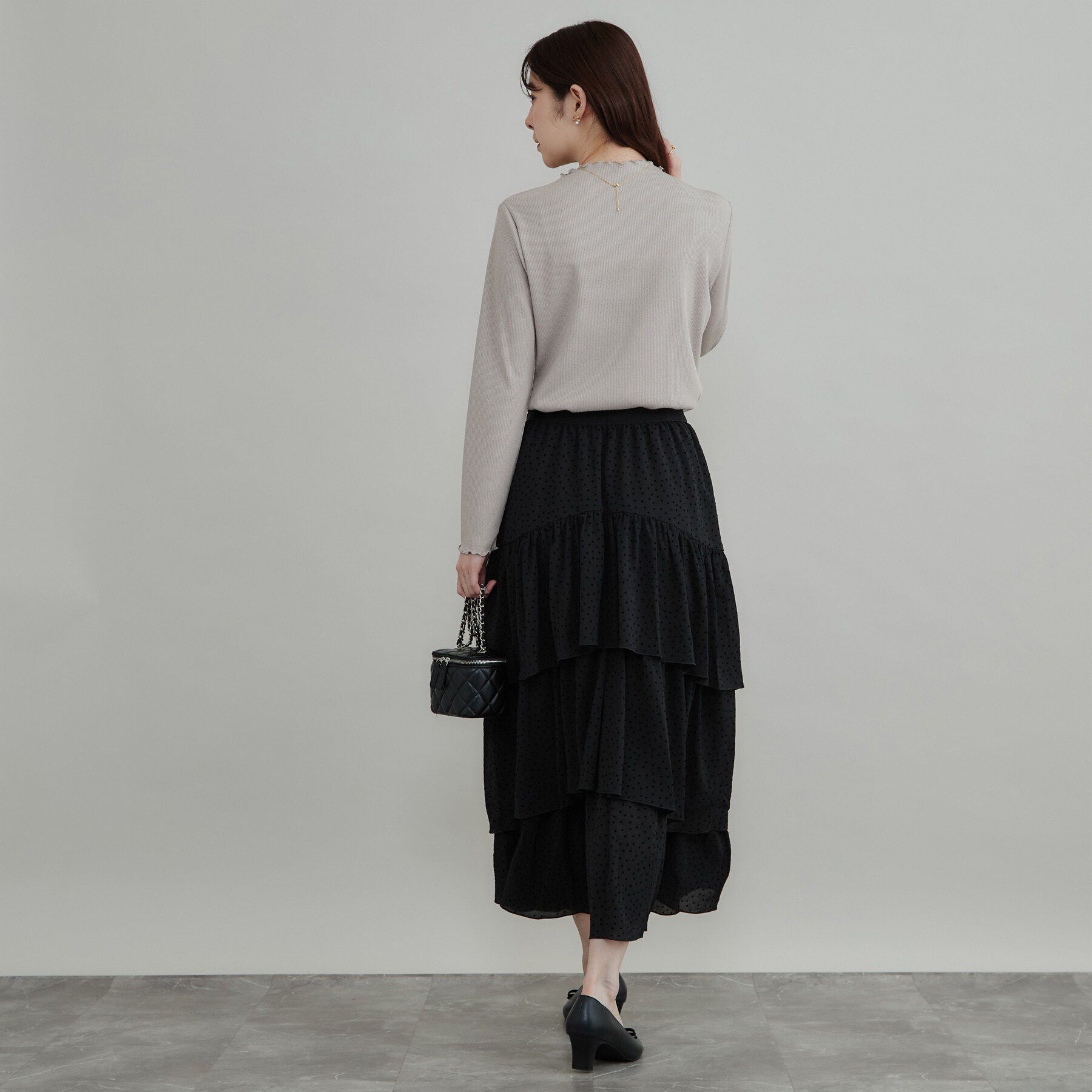 Couture broach「【一枚でも重ねても】メローフリル テレコトップス」|Tシャツ・カットソー|