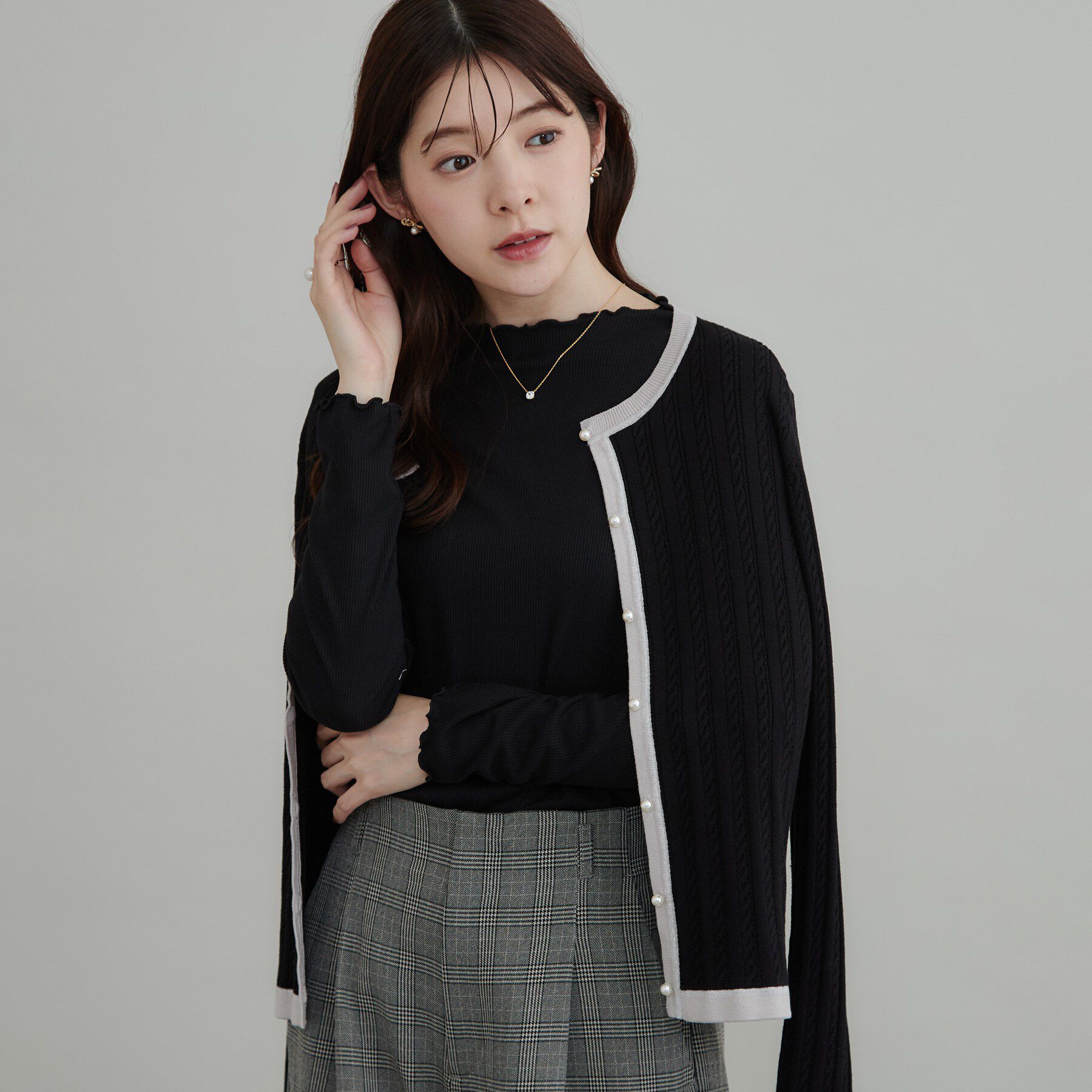 Couture broach「【一枚でも重ねても】メローフリル テレコトップス」|Tシャツ・カットソー|