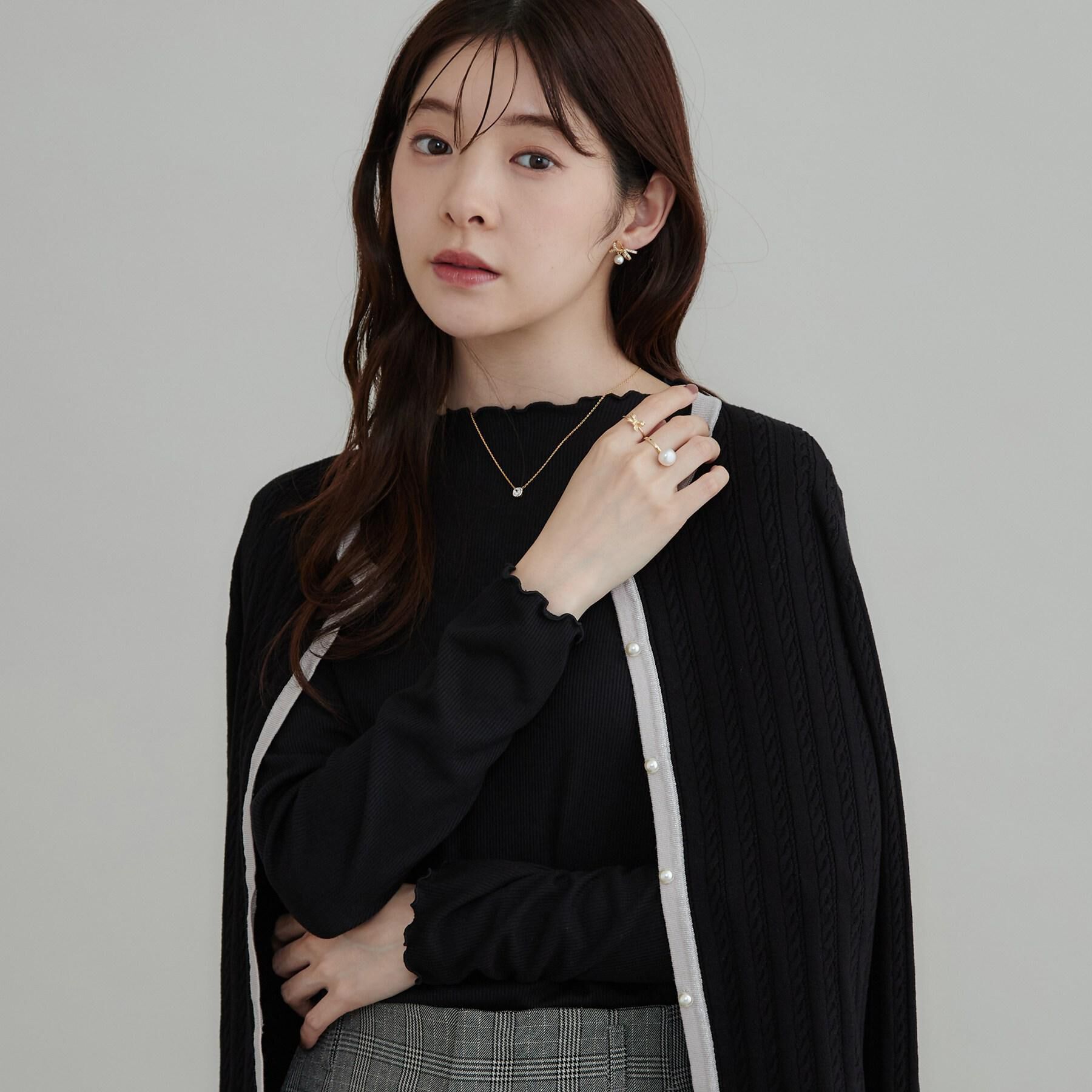 Couture broach「【一枚でも重ねても】メローフリル テレコトップス」|Tシャツ・カットソー|