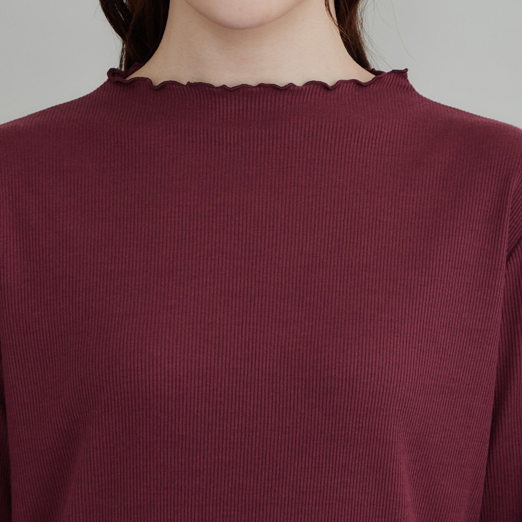 Couture broach「【一枚でも重ねても】メローフリル テレコトップス」|Tシャツ・カットソー|