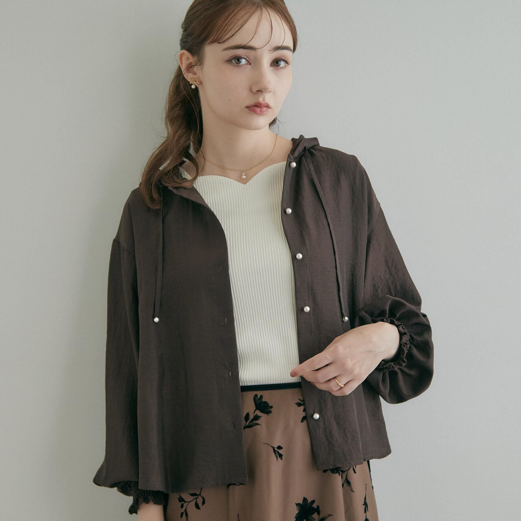 Couture broach「【大人可愛い】愛されフーディーシャツ」|シャツ・ブラウス|