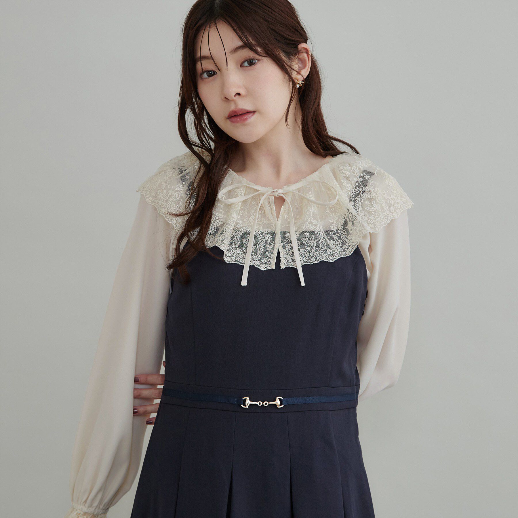 Couture broach「【フレアで腰回りカバー】タックキャミワンピース」|ワンピース|