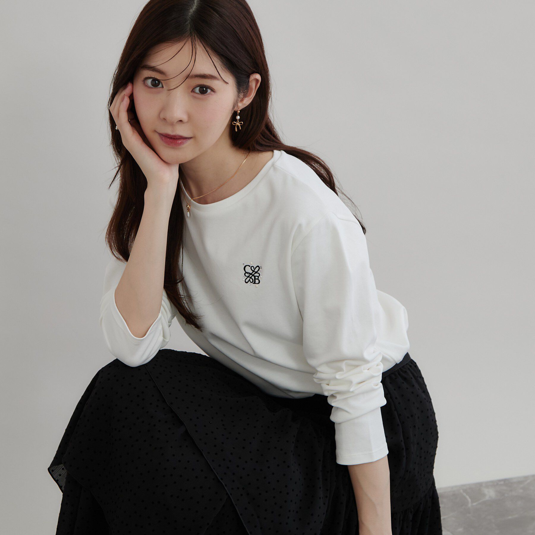 Couture broach「猫プリント／ロゴ刺繍アソートロンT」|Tシャツ・カットソー|