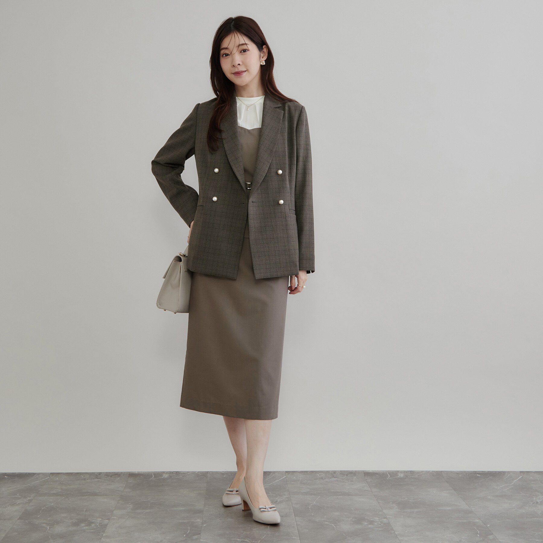 Couture broach「LANATECパール風釦テーラード」|テーラードジャケット|