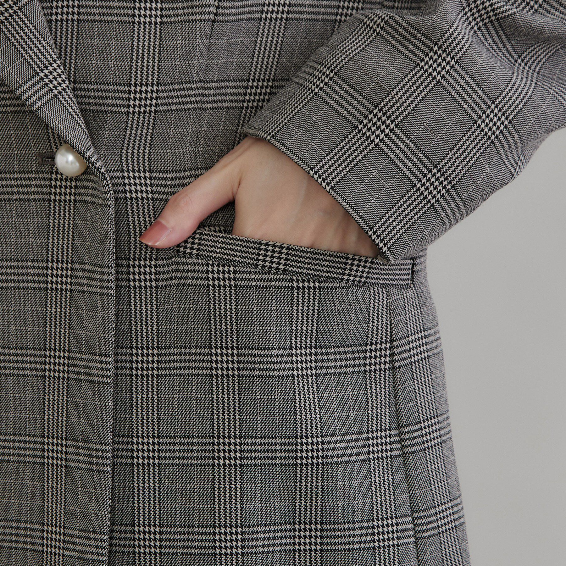 Couture broach「LANATECパール風釦テーラード」|テーラードジャケット|
