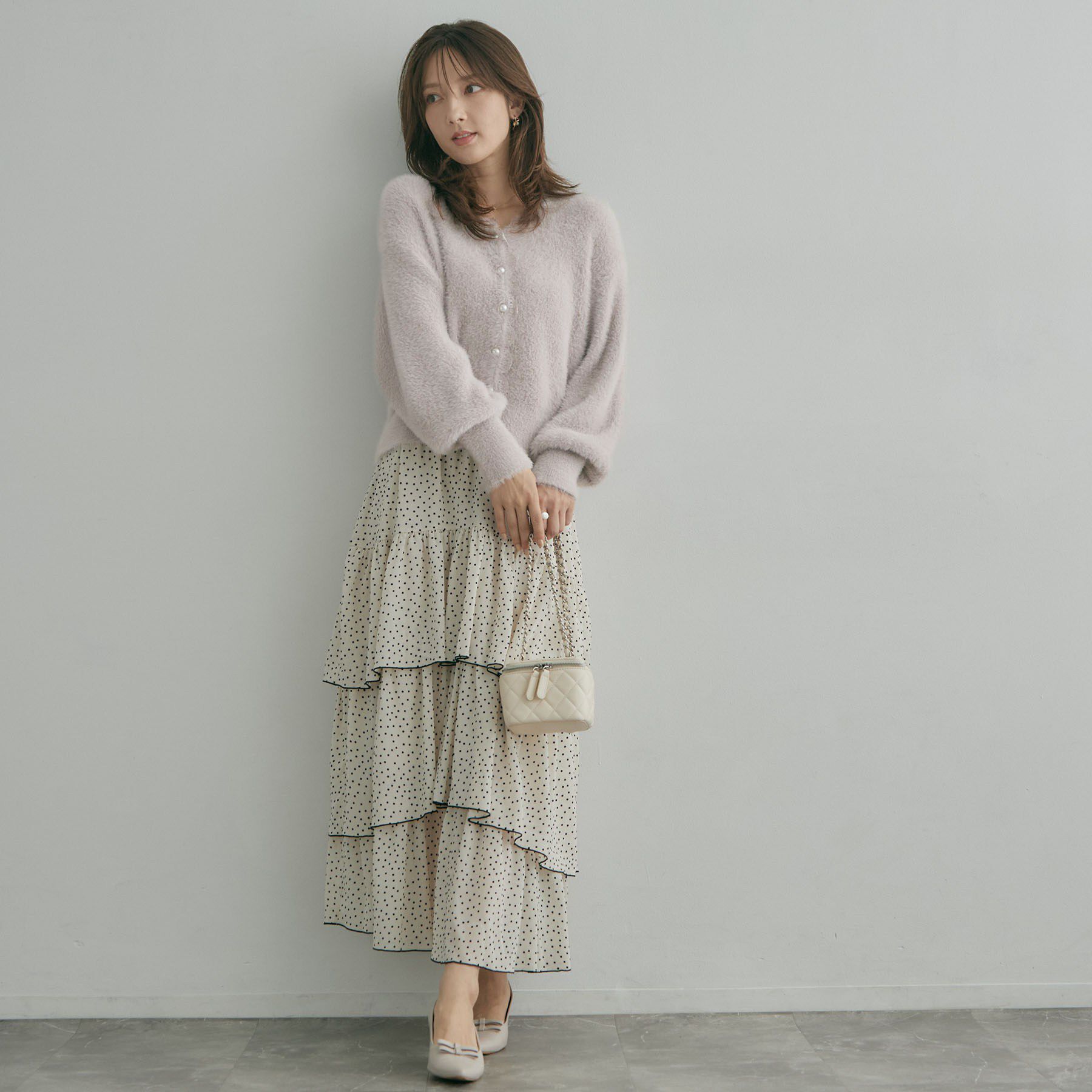 Couture broach「フェザーニットトップスカーディ」|カーディガン|