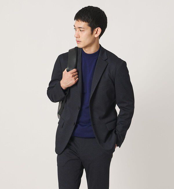UNITED ARROWS「シャークスキン シングル ２ボタン テーラードジャケット UA COZY ウォッシャブル ２WAYストレッチ」|テーラードジャケット|