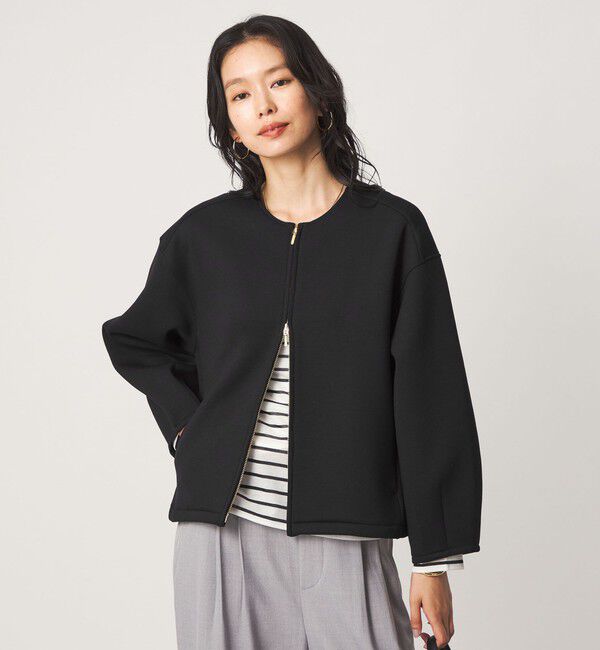 UNITED ARROWS green label relaxing「ダンボール ノーカラー ブルゾン」|ブルゾン・スタジャン|