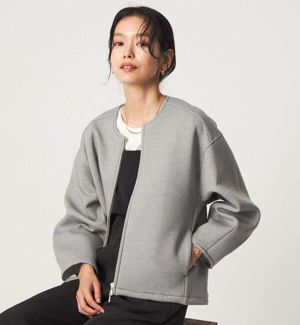 UNITED ARROWS green label relaxing「ダンボール ノーカラー ブルゾン」|ブルゾン・スタジャン|