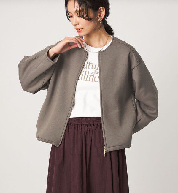 UNITED ARROWS green label relaxing「ダンボール ノーカラー ブルゾン」|ブルゾン・スタジャン|