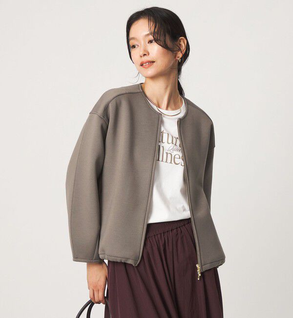 UNITED ARROWS green label relaxing「ダンボール ノーカラー ブルゾン」|ブルゾン・スタジャン|