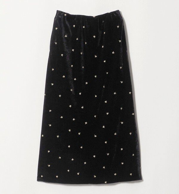 BEAUTY&YOUTH UNITED ARROWS「フラワー エンブロイダリー ベロア スカート ウォッシャブル」|スカート|WHITE