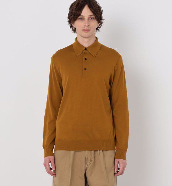 TOMORROWLAND MENS「TOMORROWLAND tricot スーパーファインメリノウール ニットポロ S-WOOL」|ポロシャツ|