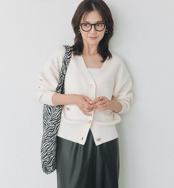  「スウェットライクニットカーデ」|カーディガン|