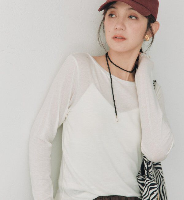  「シルクブレンドボートTee」|Tシャツ・カットソー|