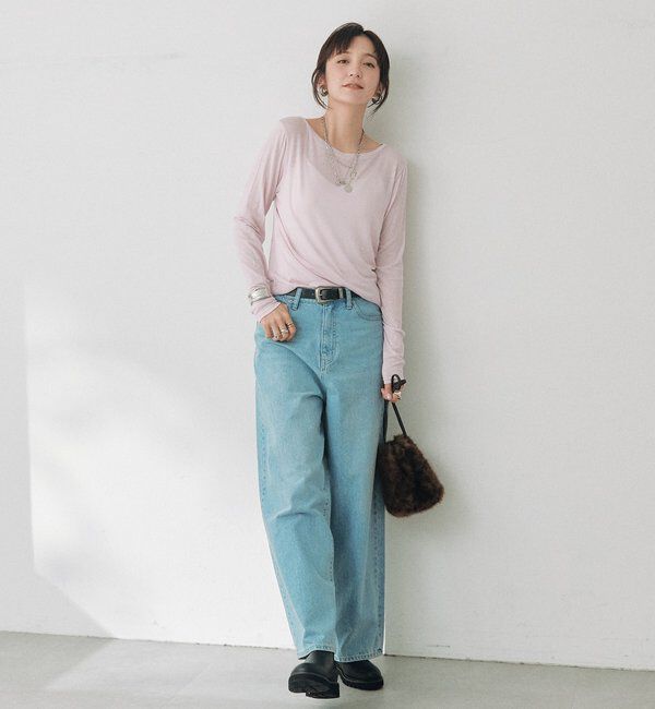  「シルクブレンドボートTee」|Tシャツ・カットソー|