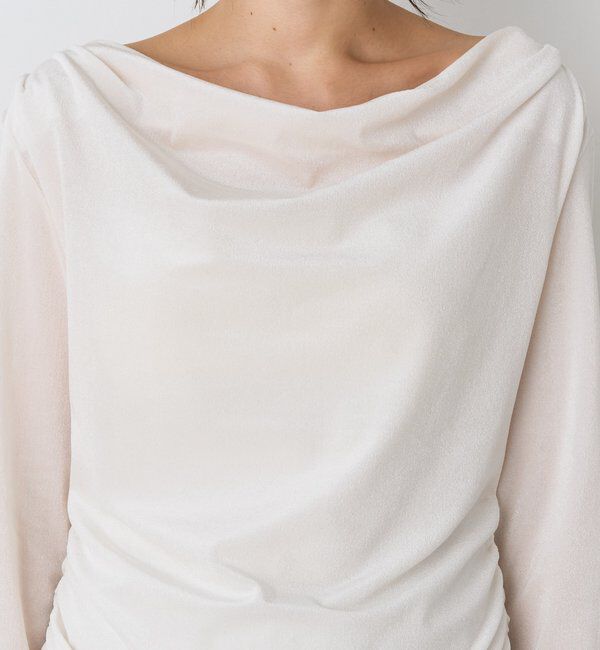  「シアーベロアドレーピーカットソー」|Tシャツ・カットソー|