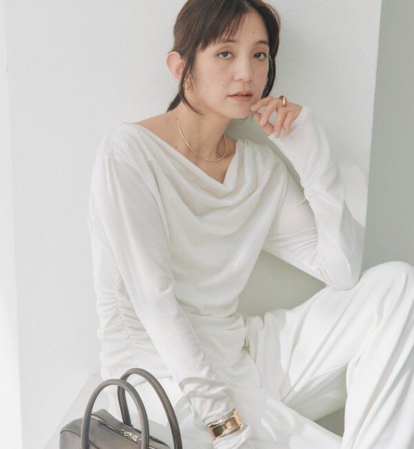  「シアーベロアドレーピーカットソー」|Tシャツ・カットソー|