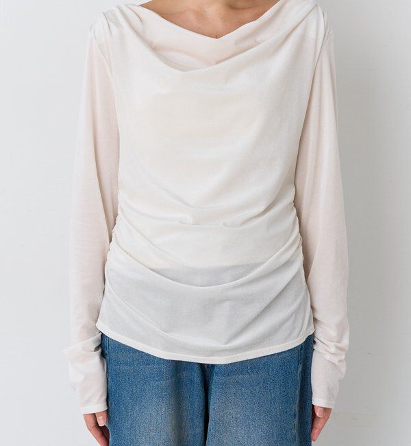  「シアーベロアドレーピーカットソー」|Tシャツ・カットソー|