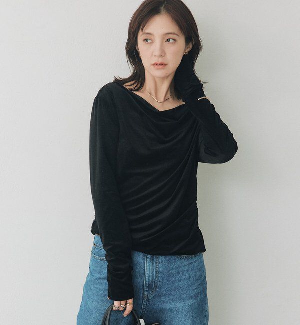  「シアーベロアドレーピーカットソー」|Tシャツ・カットソー|