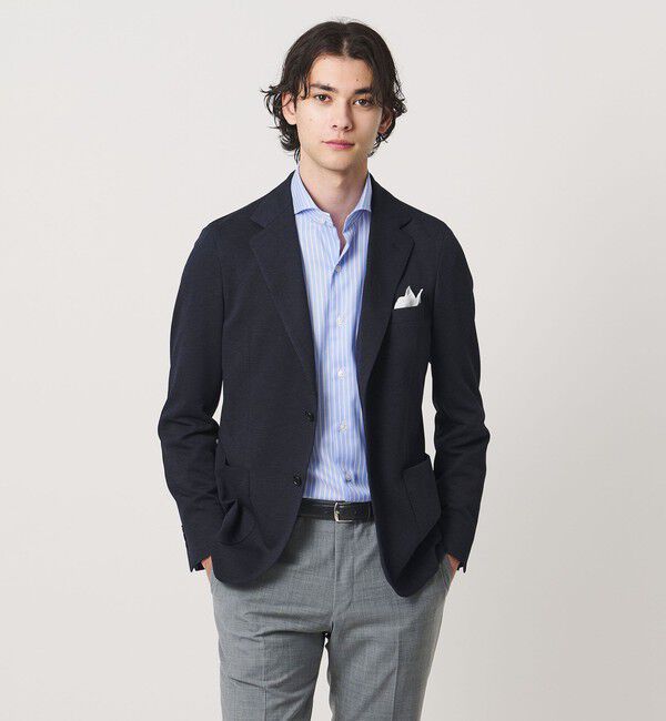 UNITED ARROWS「イージーケア AG パナマ ストライプ カッタウェイカラー シャツ 抗菌防臭 通気性」|シャツ・ブラウス|