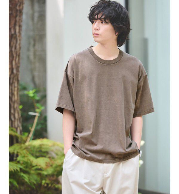 UNITED ARROWS green label relaxing「【別注】＜GOAT＞ピグメント 半袖 Tシャツ」|Tシャツ・カットソー|DK.BROWN