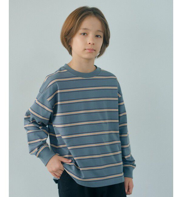 UNITED ARROWS green label relaxing「フトピッチ ボーダー ロングスリーブ Tシャツ / キッズ 100cm-160cm」|Tシャツ・カットソー|OLIVE
