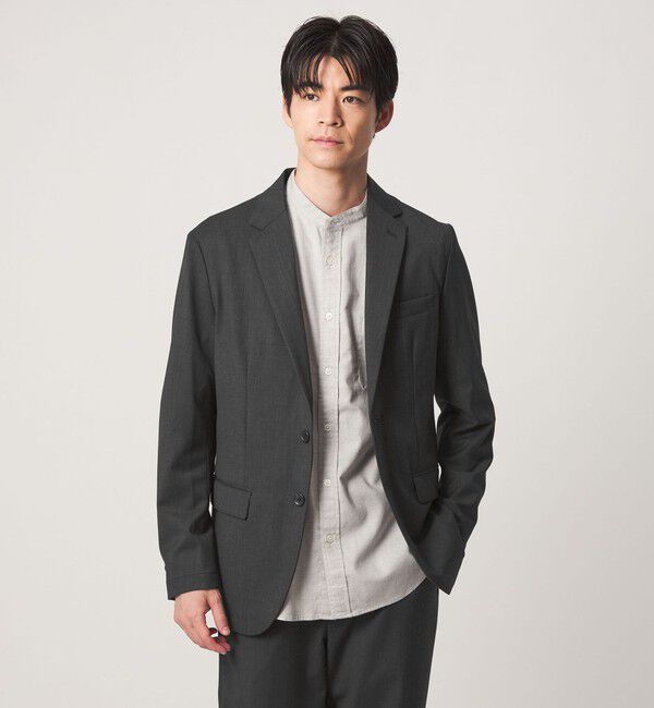 UNITED ARROWS green label relaxing「ウォッシャブル サージ ナロー ジャケット -２WAYストレッチ-」|テーラードジャケット|DK.GRAY