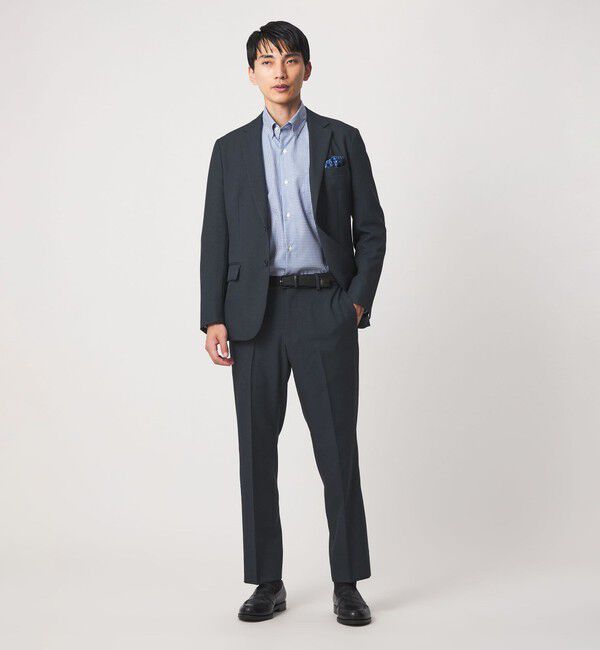 UNITED ARROWS green label relaxing「A+ ポリエステル シャークスキン 2B スタンダード セットアップ ジャケット -ストレッチ-」|テーラードジャケット|